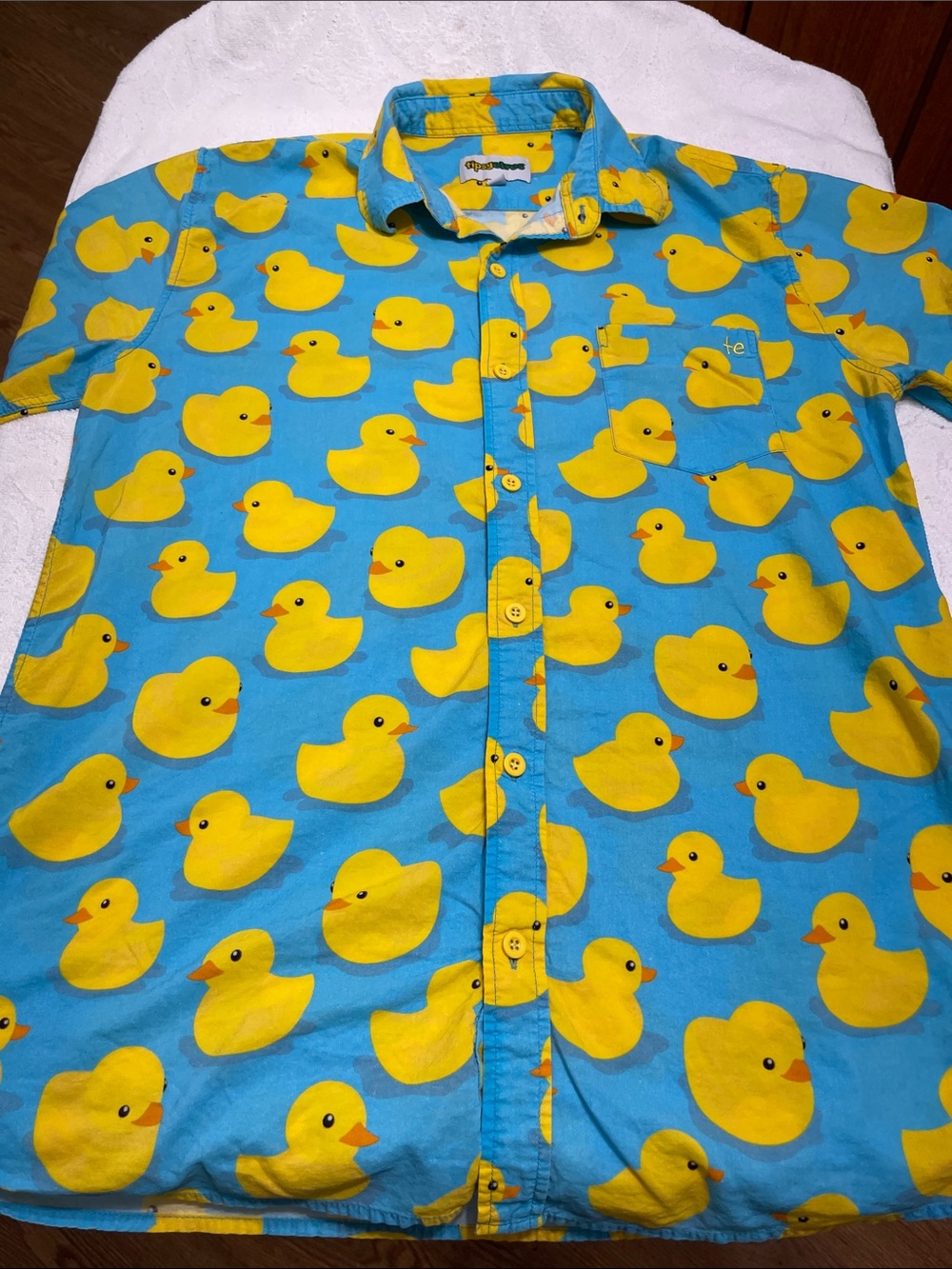 Tipsy Elves Hawaiian Rubber Ducky Shirt - Sz XL